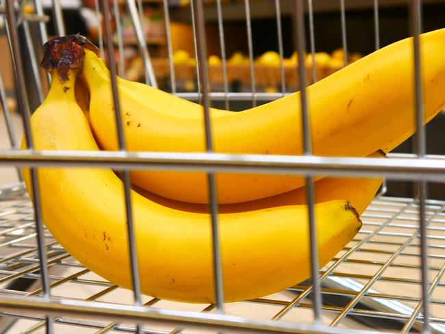 A bunch of ripe yellow bananas in a supermarket shopping cart close-up  Picture: istock