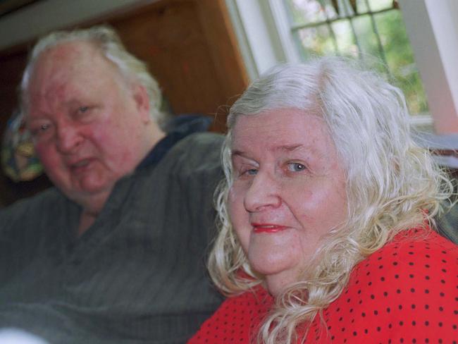 The Lilley sisters’ parents Merv Lilley and Dorothy Hewett at their Blue Mountains home shortly before Hewett’s death.