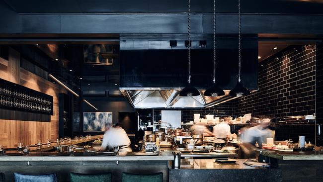 The open kitchen remains a feature of the dining room at Estelle. Picture: Simon Shiff