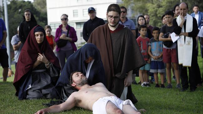 The aim was to remind the public about the reason for Easter. Pictures: Chris Pavlich