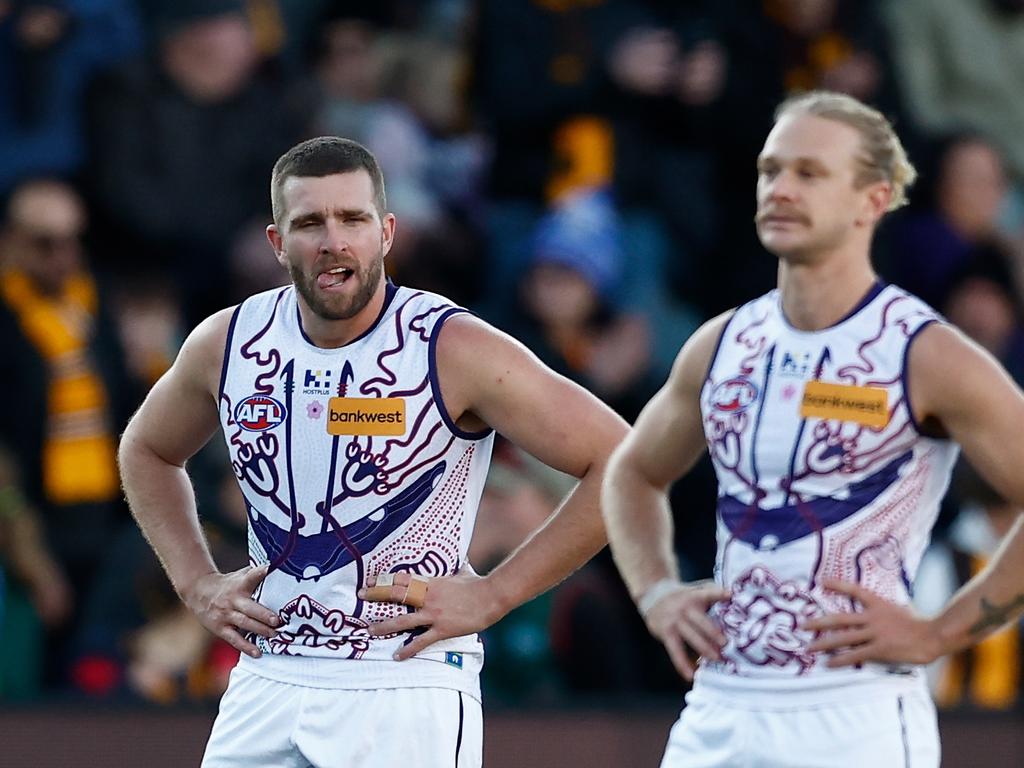 Freo suffered a horror journey back from Tasmania. (Photo by Michael Willson/AFL Photos via Getty Images)