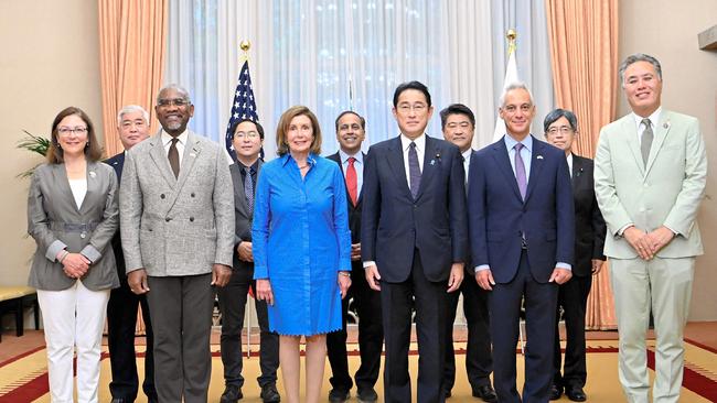 Japan's Prime Minister Fumio Kishida and US House Speaker Nancy Pelosi have condemned China’s actions. Picture: AFP