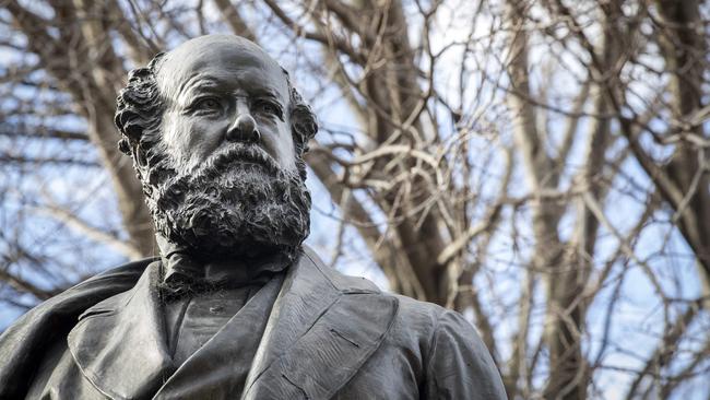 The William Crowther statue in Franklin Square Hobart. Picture: Chris Kidd