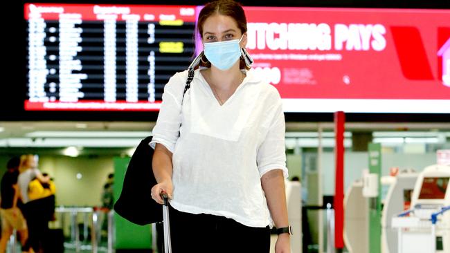 Shanelle Feillafe returning to her Melbourne home from interstate. Picture: Steve Pohlner