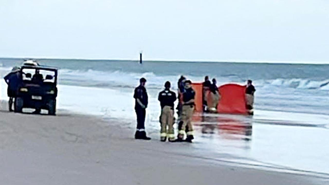 Emergency services on the scene at Woorim Beach. Picture: John Wadey