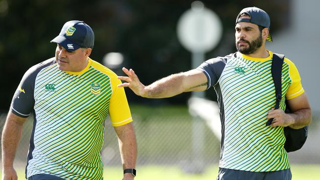 Mal Meninga and Greg Inglis. Picture: Gregg Porteous