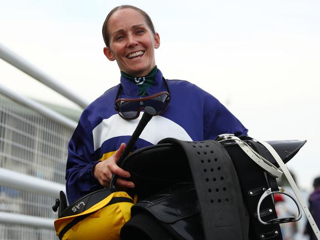 SYDNEY, AUSTRALIA - MAY 25: Rachel King riding Invincible Spy wins Race 6 Wilson Asset Management during the "Sporting Chance Cancer Foundation Raceday" - Sydney Racing at Royal Randwick Racecourse on May 25, 2024 in Sydney, Australia. (Photo by Jeremy Ng/Getty Images)