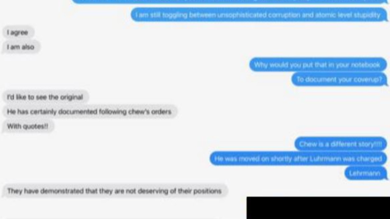 Texts between Mr Drumgold and Ms Jerome.