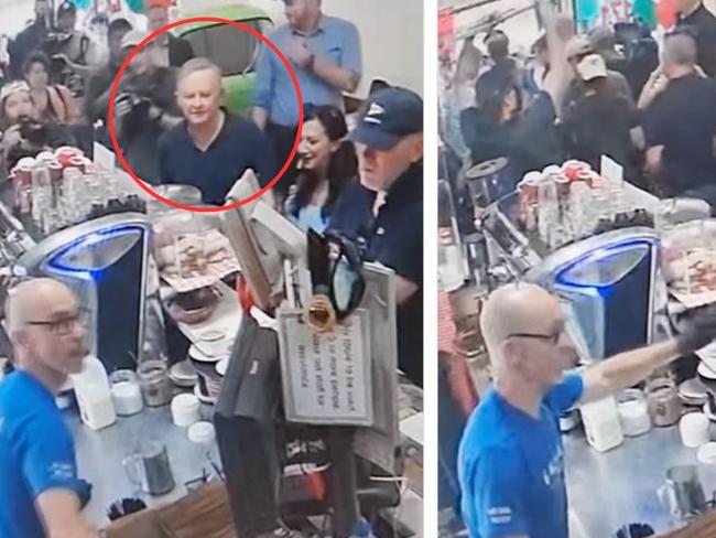 An awkward video has resurfaced of the moment the Prime Minister was brutally rebuffed by a barista during the 2022 Italian Festa in Sydney. Picture: Instagram