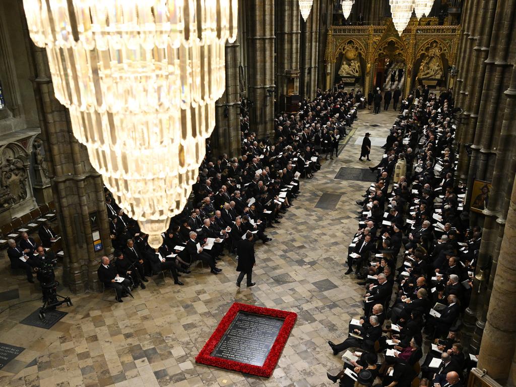 A general view inside Westminster Abbey ahead of the funeral. Picture: Getty