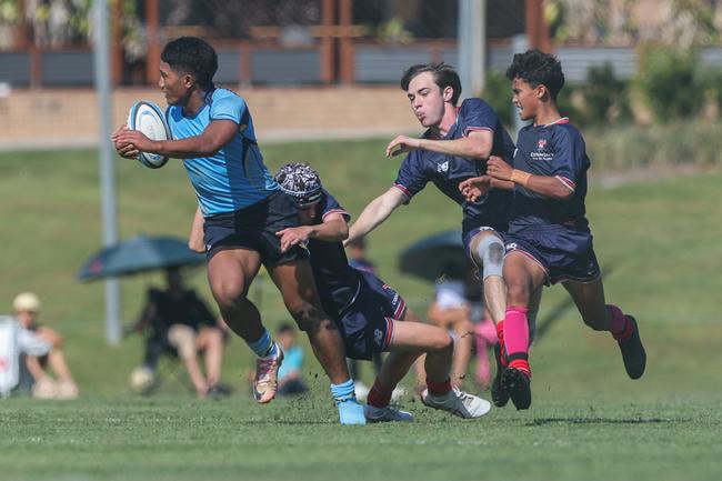 TAS First XV rugby action between St Columban's and Canterbury on Saturday, May 24, 2025. Picture Stephen Archer.
