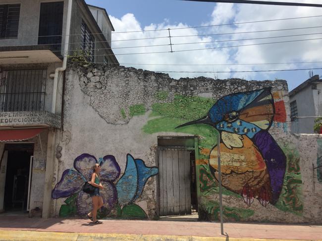 Bacalar streets are dilapidated, but arty. Picture: Alissa Jenkins