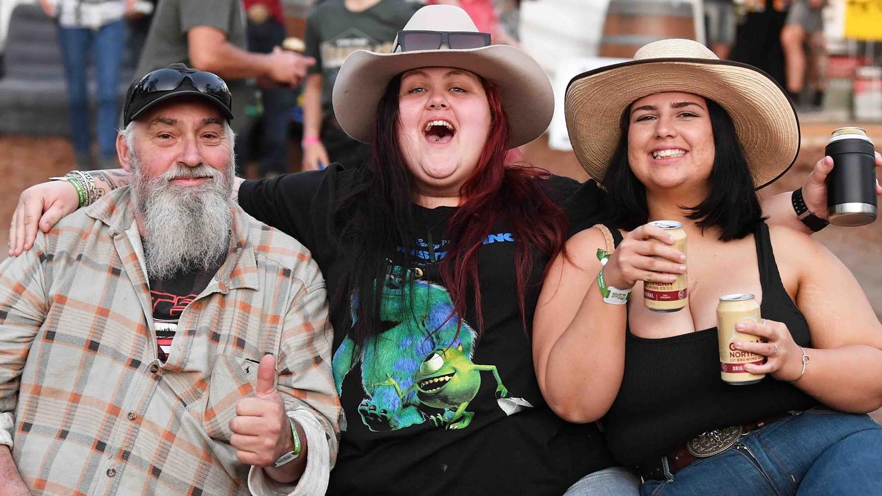 Andrew Smith, Sophie McColl and Jasmine Woods at Gympie Music Muster. Picture: Patrick Woods.