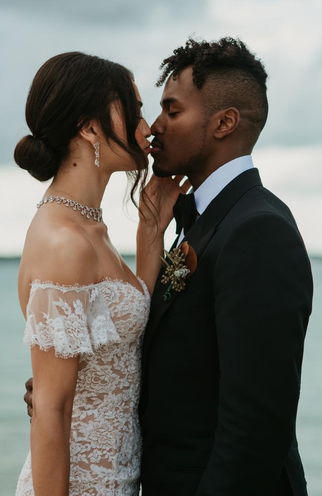 The couple married on a private island in the Bahamas in April. Picture: Sara Lobla