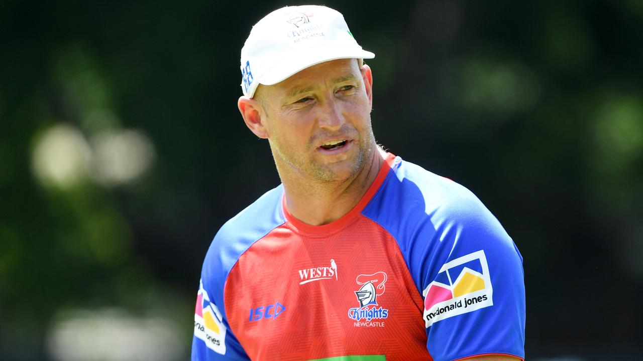 Knights coach Nathan Brown is leaving the club at the end of 2019. Photo: Tracey Nearmy/Daily Telegraph