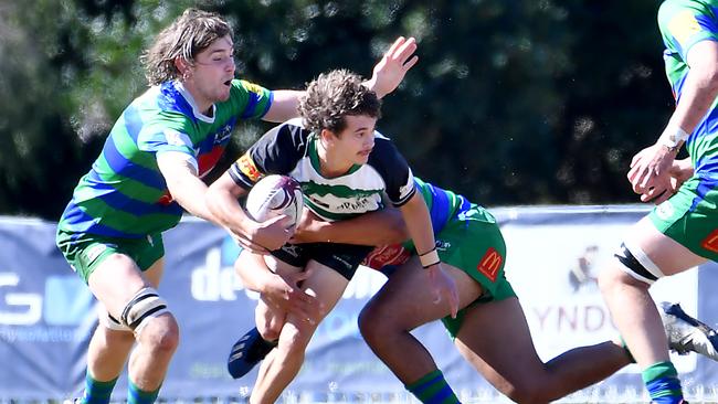 Sunnybank action. Colts Rugby Sunnybank v GPS Saturday July 9, 2022. Picture, John Gass