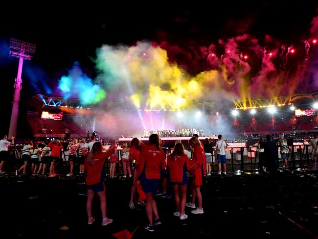 Most of the athletes left the stadium well before the show finished. Picture: AAP/Darren England