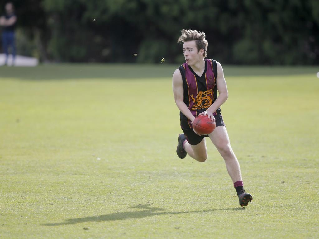 Hutchins 2nd XVIII versus St Patricks in the Sports Association of Independent Schools Australian Rules grand final. Picture. PATRICK GEE