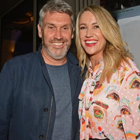 Former Nine CEO David Gyngell and wife Leila McKinnon, who is a reporter and presenter on the Network.