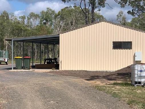 The scene of the fatal shed fire at Pacific Haven in 2022, which led to charges of arson, burglary and murder against a minor.