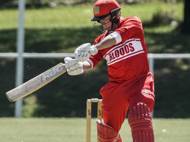 DDCA cricket: North Dandenong v Springvale South. North Dandenong keeper Redwan Laghman and Jordan Wyatt batting for Springvale South.  Picture: Valeriu Campan