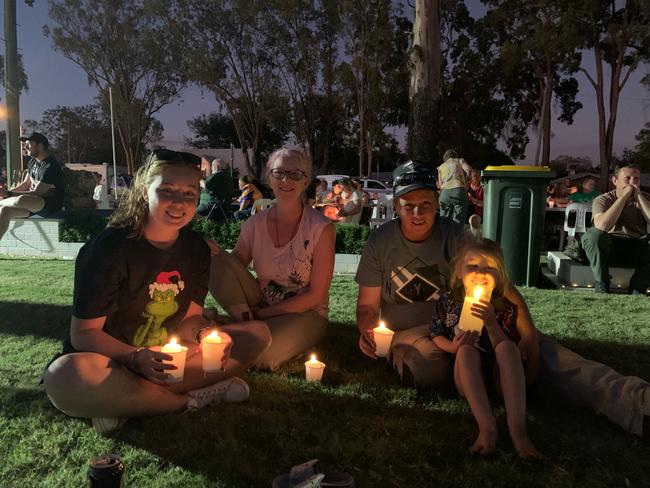 Shauna McLoughlin, Di Smith, Angie Wilson and Ruby-Ann McLouchlin at the Chinchilla vigil.