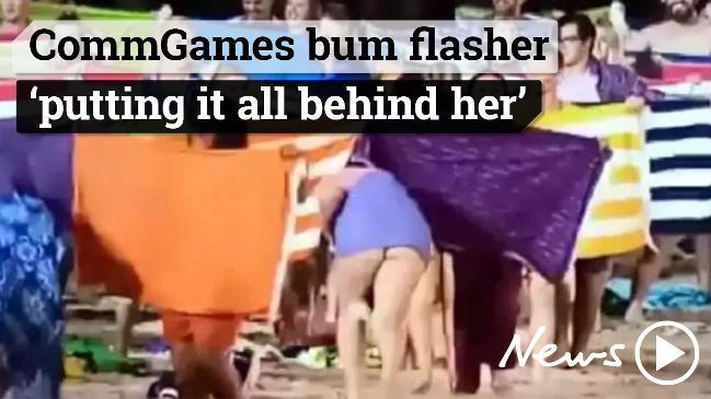 CommGames bum flasher 'putting it all behind her'