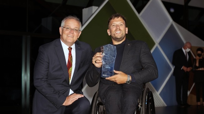 Wheelchair tennis champion Dylan Alcott has called out Scott Morrison over his "blessed" comment at the People's Forum on Wednesday. Picture: NCA NewsWire / Gary Ramage
