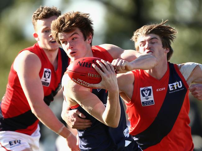 Bayley Fritsch playing for Casey Demons, from where Melbourne drafted him at the end of the 2017 season.