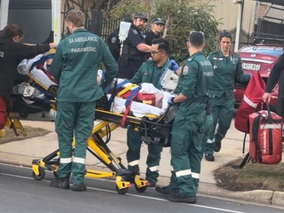 A 60-year-old man has been rushed to hospital after falling of a roof in Adelaide’s northern suburbs.Emergency crews raced to Cross Keys Rd at Brahma Lodge just after 2pm today to tend to the man.The man suffered serious head injuries in the accident and has been taken to hospital for treatment. Picture: 7News