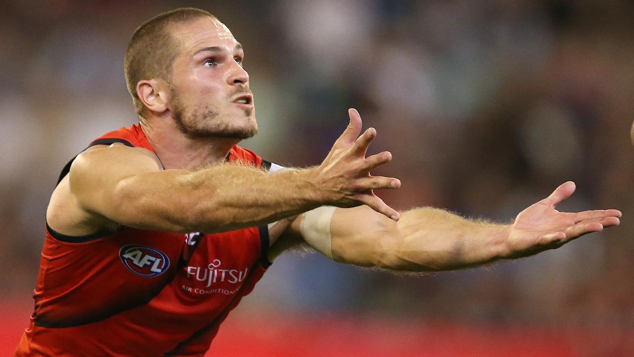 The Bombers could be without David Zaharakis for the Good Friday clash with North Melbourne. Picture: Michael Klein.