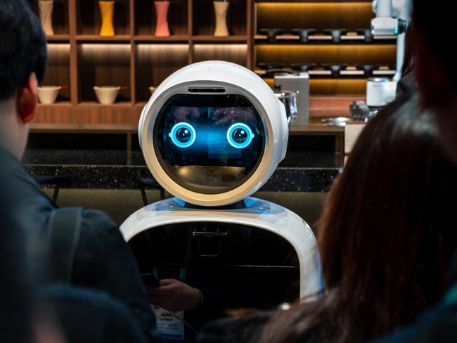 LG showed off several types of CLOi robots at CES 2020, including robots that in a mock restaurant take your order and robotic arms that prepare meals. Picture: Jennifer Dudley-Nicholson