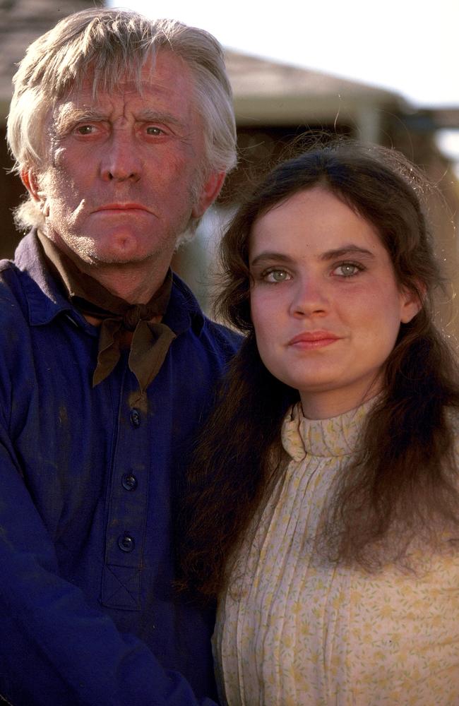 Sigrid Thornton and Kirk Douglas in The Man from Snowy River. Picture: Supplied