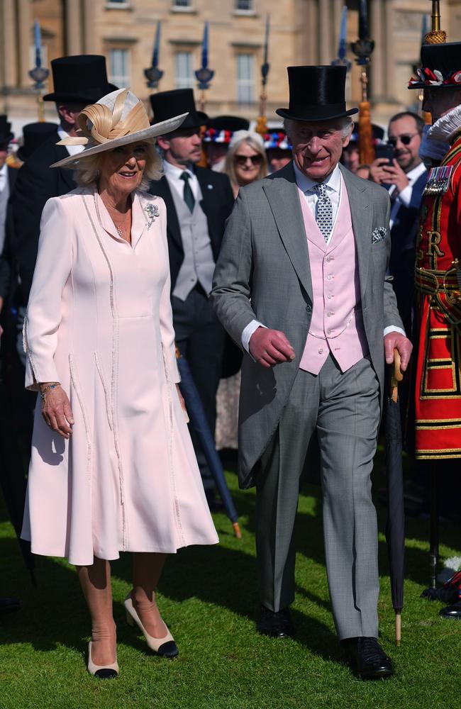 King Charles – seen here with Queen Camilla – did not have time to see his son, according to the statement. Picture: Yui Mok – WPA Pool/Getty Images