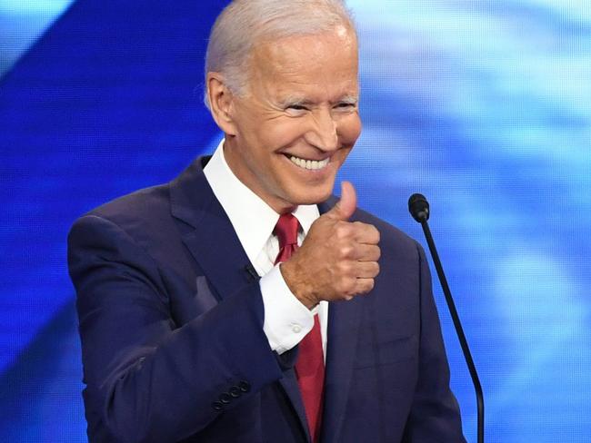 Democratic presidential hopeful Former Vice President Joe Biden speaks during the third Democratic primary debate of the 2020 presidential campaign season hosted by ABC News in partnership with Univision at Texas Southern University in Houston, Texas on September 12, 2019. (Photo by Robyn BECK / AFP) / ALTERNATIVE CROP