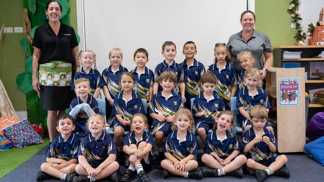 Victory College Prep 2023 - Mrs Kim Cahill (teacher), Mrs Cath Cody, (teacher aide).<br/> Back row (L-R): Kali, Georgia, Jaxson, Daniel, Archer, Amiah, Isabell.<br/> Middle: Owen, Matilda, Harry, William, Isla.<br/>Front: William, Sariah, Sophia, Arabella, Zoey, Alex. Picture: Christine Schindler