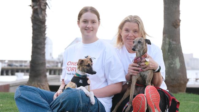 Janina Lear, with her daughters and 20+ other people have formed a team, Jonah's Wings, to fundraise in the Black Dog Institute's One Foot Forward challenge. Picture: Mark Wilson