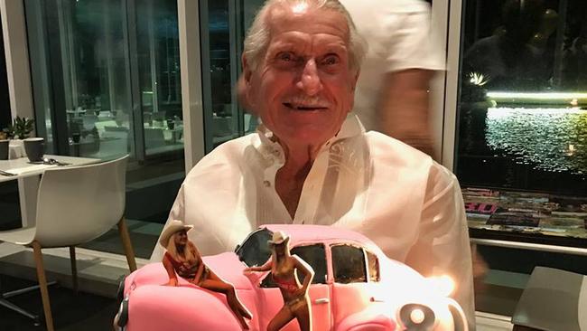 Joseph "Will the Wrecker" Smith with a Meter Maids birthday cake. Photo: Supplied