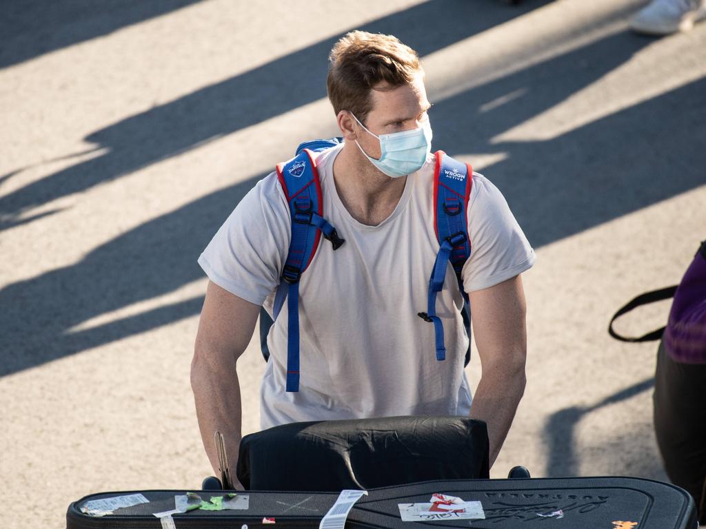 Steve Smith arriving at Sydney Airport from Male via Perth. Picture: NCA NewsWire / James Gourley