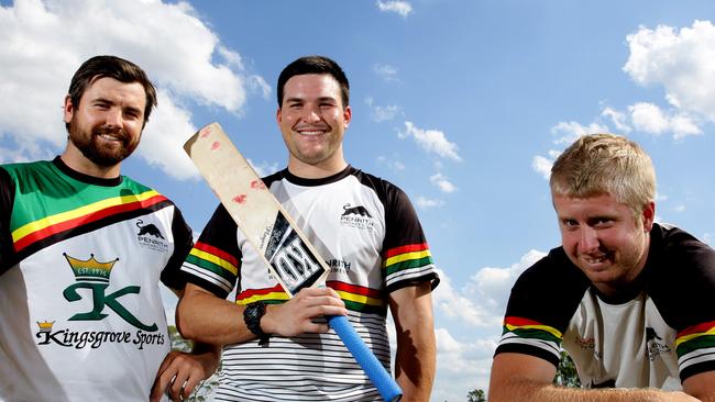 Penrith’s Ryan Smith,Michael Castle and Luke Hodges ahead of the final.