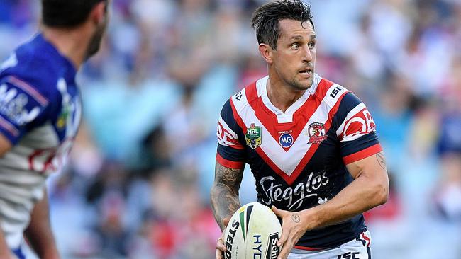 Mitchell Pearce will be just one of five players missing for the Roosters. (AAP Image/Dan Himbrechts)