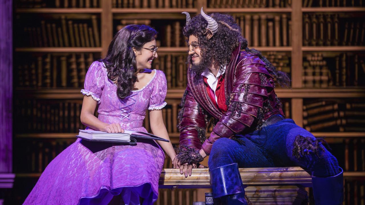 Shubshri Kandiah and Brendan Xavier in Disney's Beauty and the Beast the Musical. Picture: Daniel Boud