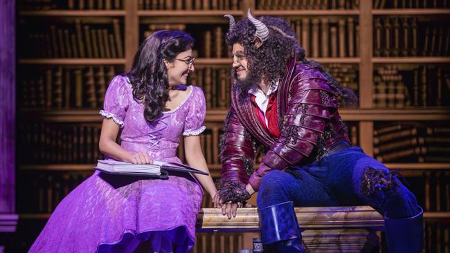 Shubshri Kandiah and Brendan Xavier in Disney's Beauty and the Beast the Musical. Picture: Daniel Boud