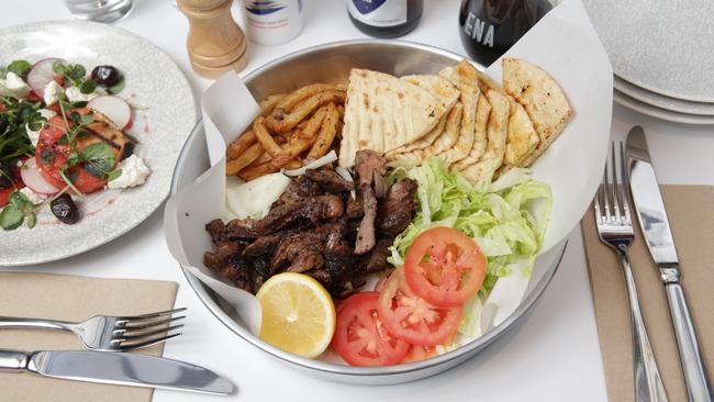 ENA deconstructed-style souvlaki.