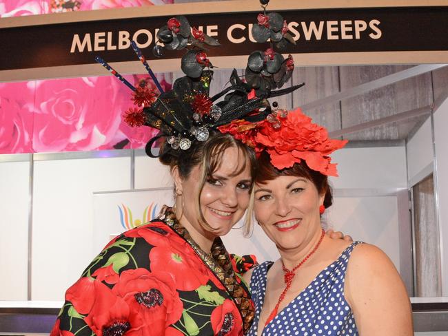 Ashley Darmanin and Lisa Bancroft at Melbourne Cup celebrations at GCCEC, Broadbeach. Picture: Regina King.