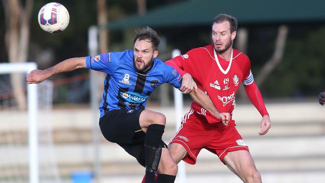 Andreas Wiens, pictured in action for Comets in 2017, scored for his side in its opening round match. Picture: Stephen Laffer