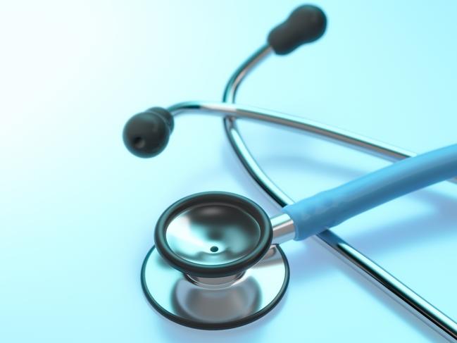 Healthcare Stethoscope Blue Background Medical