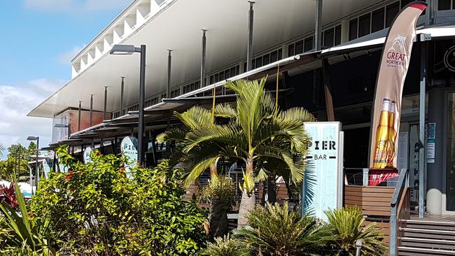 The Pier Bar in Cairns was the scene of an alleged altercation between star fullback James Tedesco and a teammate. Photo: Brendan Radke