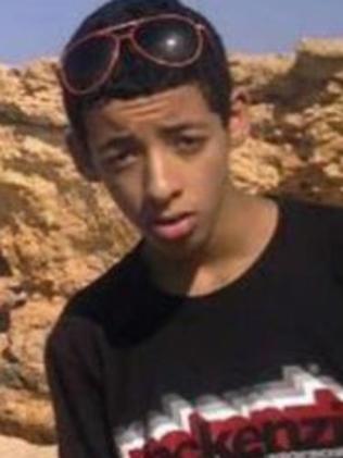 Salman Abedi, the Manchester bomber, is pictured on the beach as a teen in Libya. Picture: Supplied