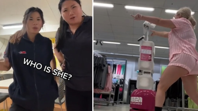 People are sharing their interactions with Kmart's robot Tory. Source: TikTok.